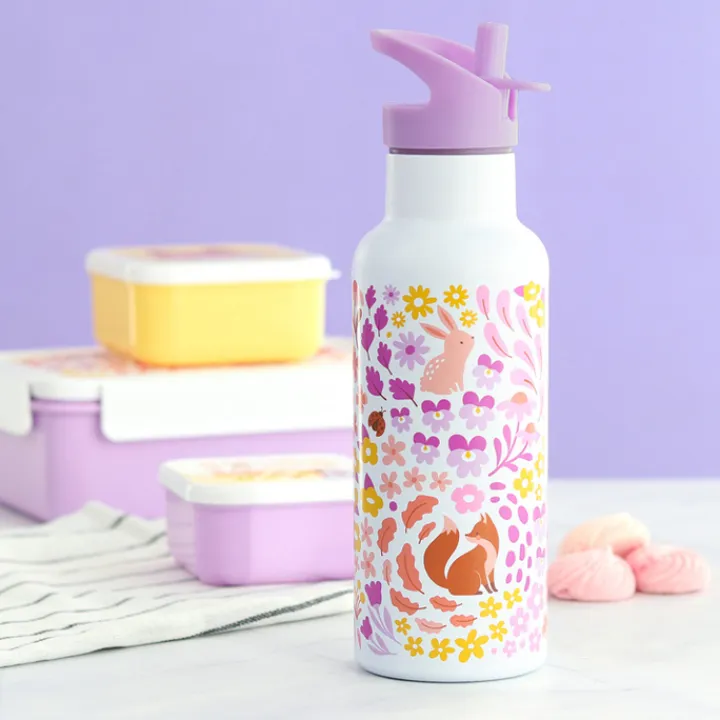 Waterflessen|Thermosflessen>A Little Lovely Company Alex Water Bottle XL flower garden