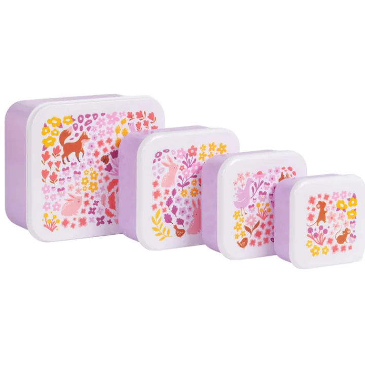 Lunchboxen>A Little Lovely Company Charlie Lunch & Snack Box flower garden