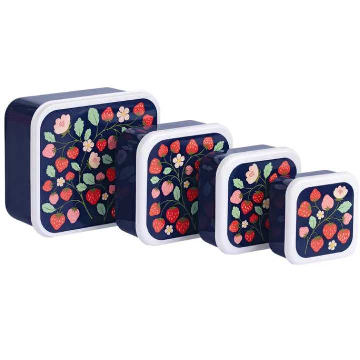 Lunchboxen>A Little Lovely Company Charlie Lunch & Snack Box strawberries