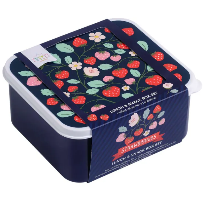 Lunchboxen>A Little Lovely Company Charlie Lunch & Snack Box strawberries