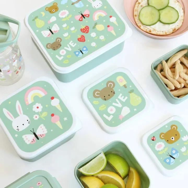 Lunchboxen>A Little Lovely Company Charlie Lunch & Snack Box joy