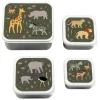 Lunchboxen>A Little Lovely Company Charlie Lunch & Snack Box savanna