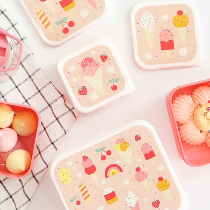 Lunchboxen>A Little Lovely Company Charlie Lunch & Snack Box ice-cream
