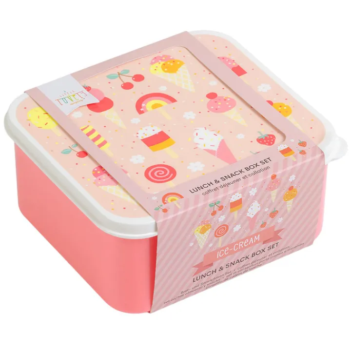Lunchboxen>A Little Lovely Company Charlie Lunch & Snack Box ice-cream