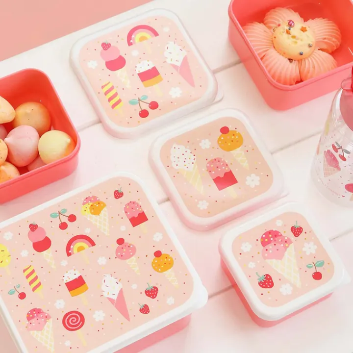Lunchboxen>A Little Lovely Company Charlie Lunch & Snack Box ice-cream