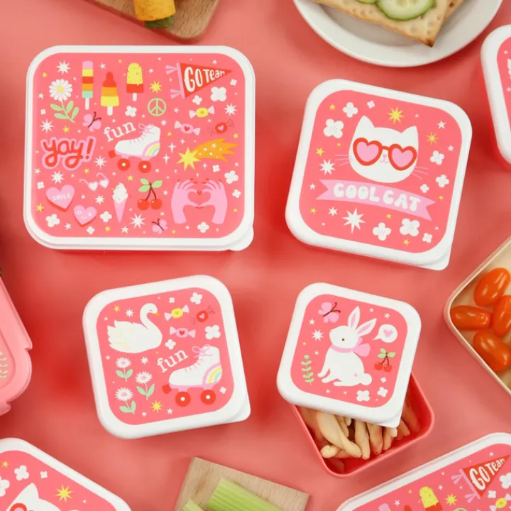 Lunchboxen>A Little Lovely Company Charlie Lunch & Snack Box fun