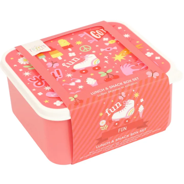 Lunchboxen>A Little Lovely Company Charlie Lunch & Snack Box fun
