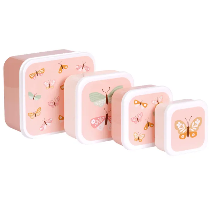 Lunchboxen>A Little Lovely Company Charlie Lunch & Snack Box butterflies