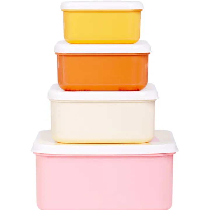 Lunchboxen>A Little Lovely Company Charlie Lunch & Snack Box rainbows