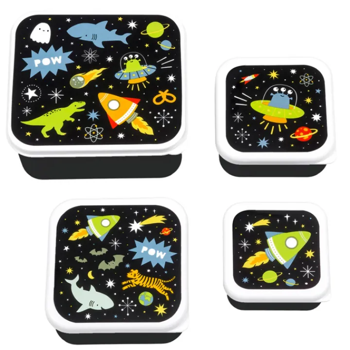 Lunchboxen>A Little Lovely Company Charlie Lunch & Snack Box galaxy