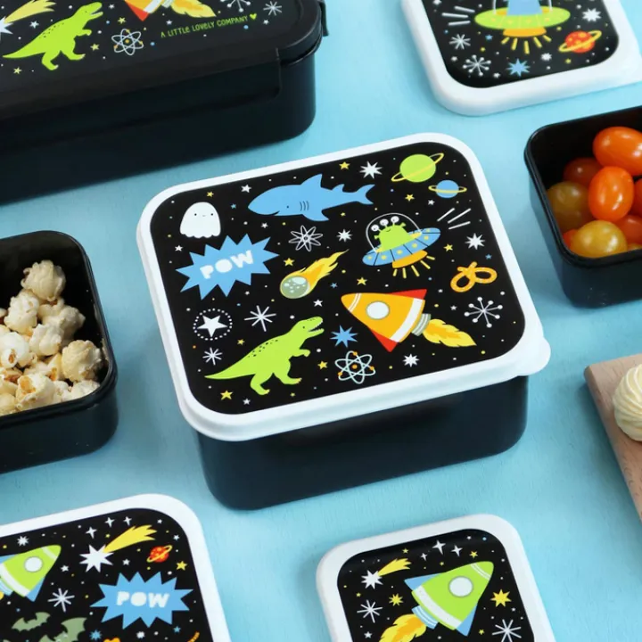 Lunchboxen>A Little Lovely Company Charlie Lunch & Snack Box galaxy