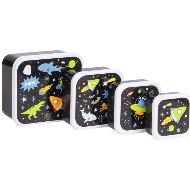 Lunchboxen>A Little Lovely Company Charlie Lunch & Snack Box galaxy