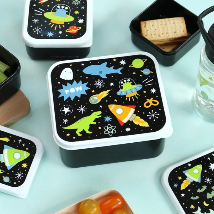 Lunchboxen>A Little Lovely Company Charlie Lunch & Snack Box galaxy