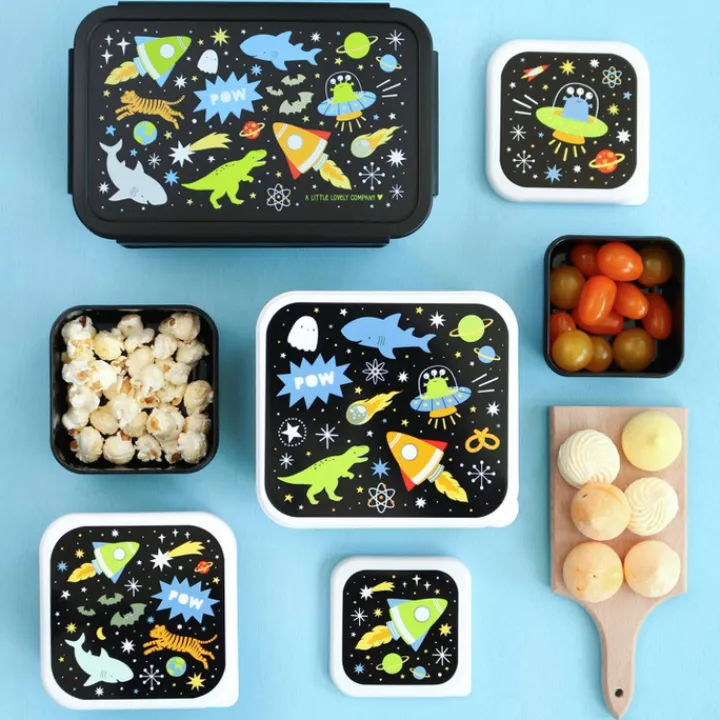 Lunchboxen>A Little Lovely Company Charlie Lunch & Snack Box galaxy