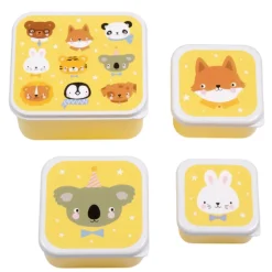 Lunchboxen>A Little Lovely Company Charlie Lunch & Snack Box animal friends