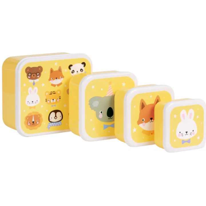 Lunchboxen>A Little Lovely Company Charlie Lunch & Snack Box animal friends