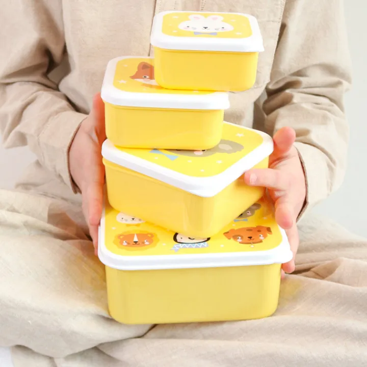 Lunchboxen>A Little Lovely Company Charlie Lunch & Snack Box animal friends