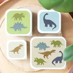 Lunchboxen>A Little Lovely Company Charlie Lunch & Snack Box dinosaurs