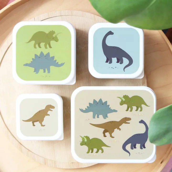 Lunchboxen>A Little Lovely Company Charlie Lunch & Snack Box dinosaurs