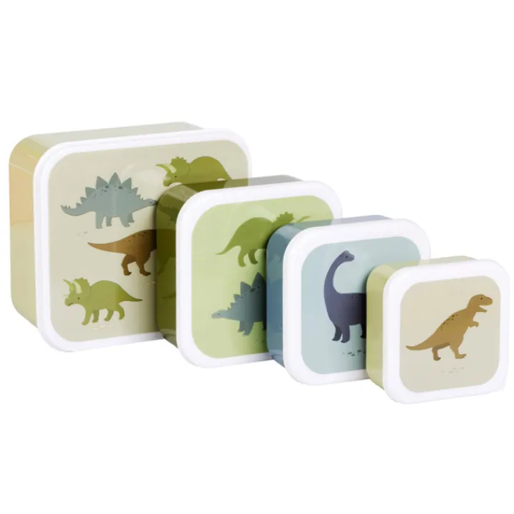 Lunchboxen>A Little Lovely Company Charlie Lunch & Snack Box dinosaurs