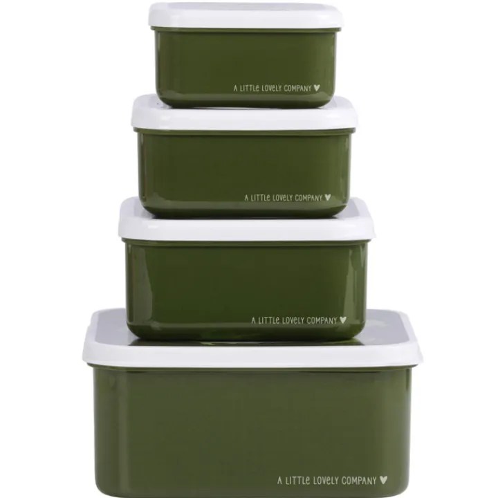 Lunchboxen>A Little Lovely Company Charlie Lunch & Snack Box crocodiles