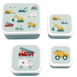 Lunchboxen>A Little Lovely Company Charlie Lunch & Snack Box vehicles