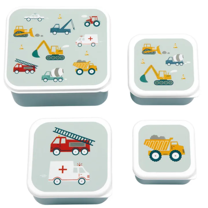 Lunchboxen>A Little Lovely Company Charlie Lunch & Snack Box vehicles
