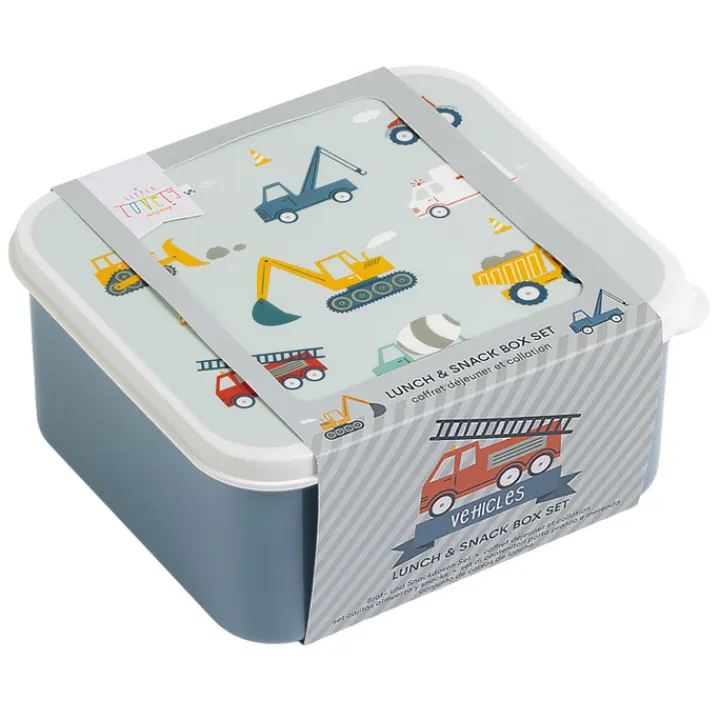 Lunchboxen>A Little Lovely Company Charlie Lunch & Snack Box vehicles