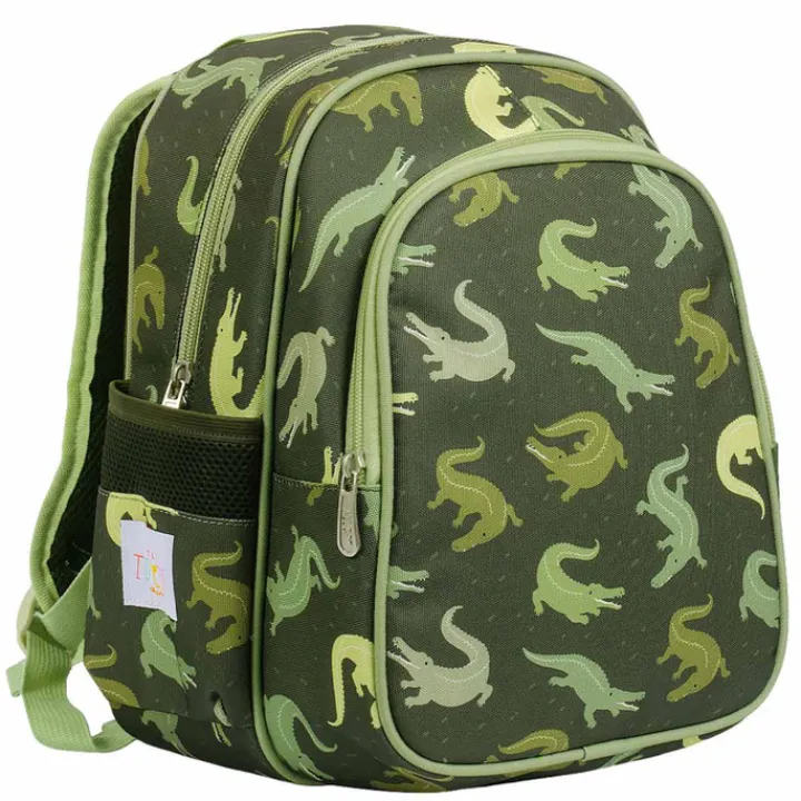 Peuter Rugzakken|Kinderrugzakken>A Little Lovely Company Noa Backpack crocodiles