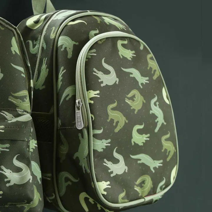 Peuter Rugzakken|Kinderrugzakken>A Little Lovely Company Noa Backpack crocodiles