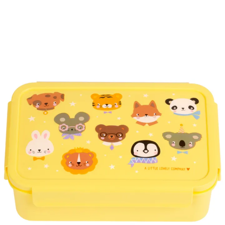 Lunchboxen>A Little Lovely Company Robin Bento Lunchbox animal friends