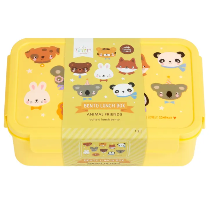 Lunchboxen>A Little Lovely Company Robin Bento Lunchbox animal friends