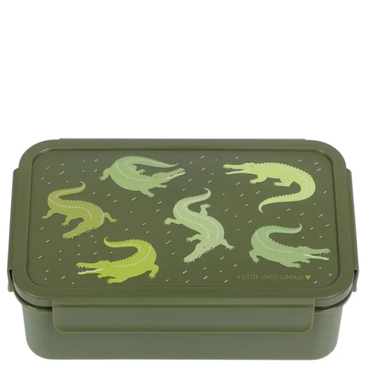 Lunchboxen>A Little Lovely Company Robin Bento Lunchbox crocodiles