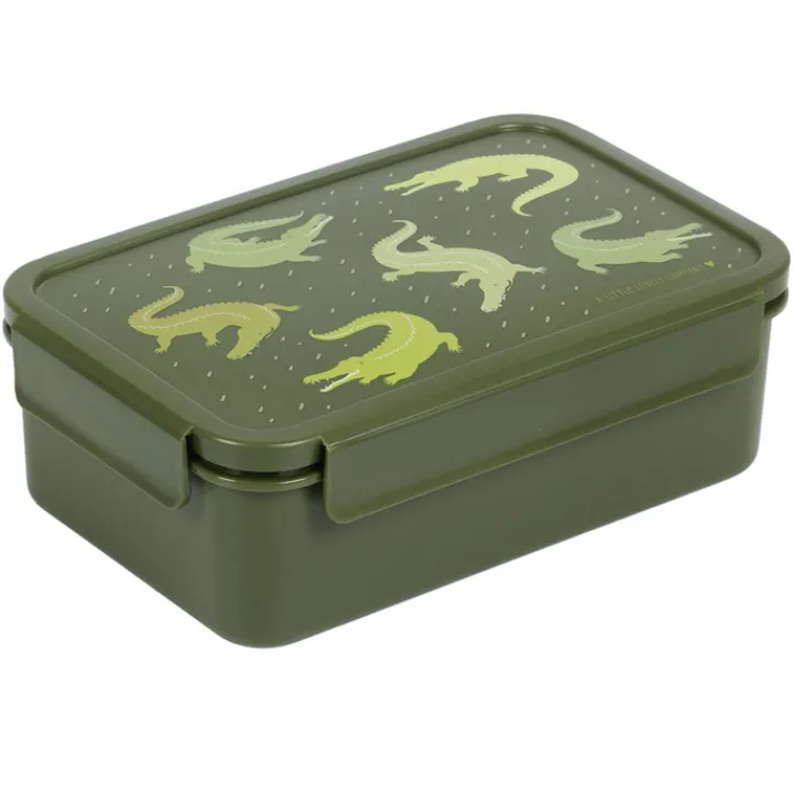 Lunchboxen>A Little Lovely Company Robin Bento Lunchbox crocodiles