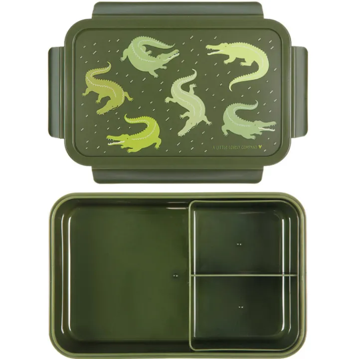 Lunchboxen>A Little Lovely Company Robin Bento Lunchbox crocodiles
