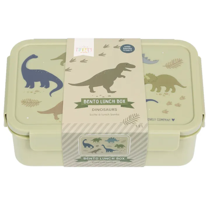 Lunchboxen>A Little Lovely Company Robin Bento Lunchbox dinosaurs