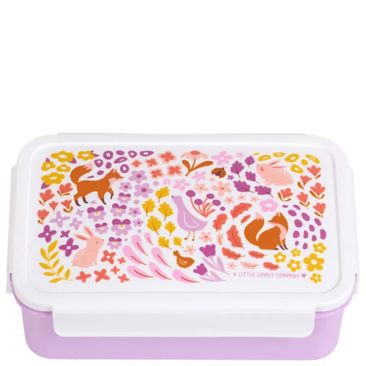 Lunchboxen>A Little Lovely Company Robin Bento Lunchbox flower garden