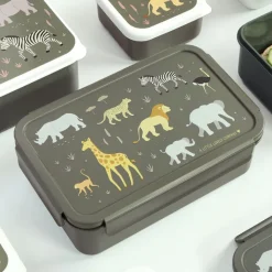 Lunchboxen>A Little Lovely Company Robin Bento Lunchbox savanna