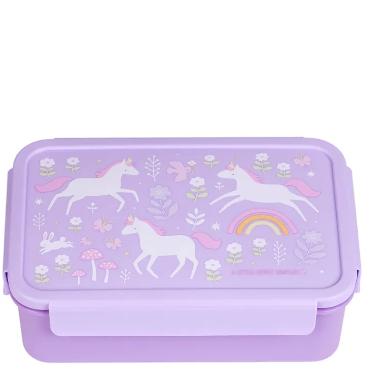 Lunchboxen>A Little Lovely Company Robin Bento Lunchbox unicorn dreams