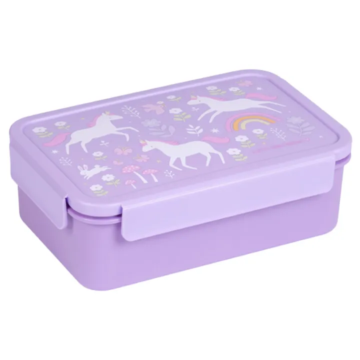 Lunchboxen>A Little Lovely Company Robin Bento Lunchbox unicorn dreams