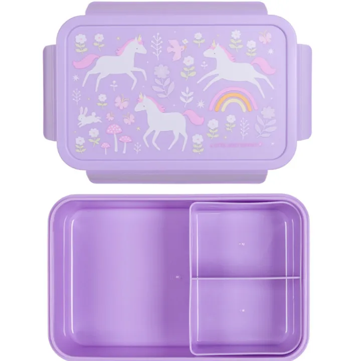 Lunchboxen>A Little Lovely Company Robin Bento Lunchbox unicorn dreams