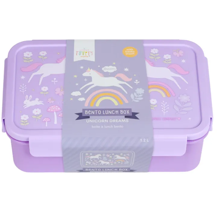 Lunchboxen>A Little Lovely Company Robin Bento Lunchbox unicorn dreams