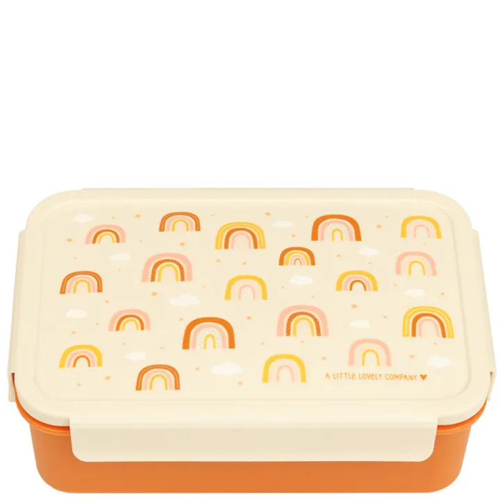 Lunchboxen>A Little Lovely Company Robin Bento Lunchbox rainbows