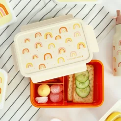 Lunchboxen>A Little Lovely Company Robin Bento Lunchbox rainbows