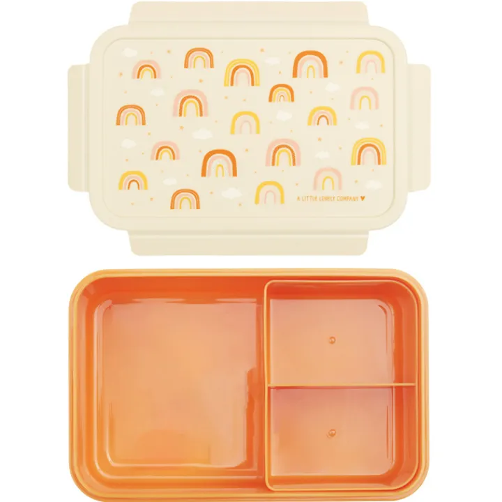 Lunchboxen>A Little Lovely Company Robin Bento Lunchbox rainbows