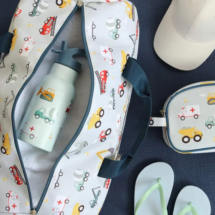 Kleine Reistassen|Kinder Reistassen>A Little Lovely Company Sam Weekendbag vehicles