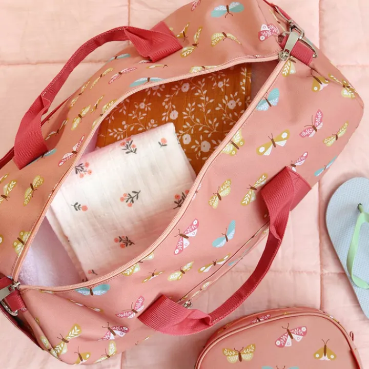 Kleine Reistassen|Handbagage Reistassen>A Little Lovely Company Sam Weekendbag butterflies