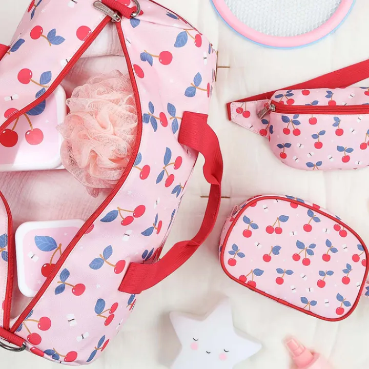 Kleine Reistassen|Handbagage Reistassen>A Little Lovely Company Sam Weekendbag cherries