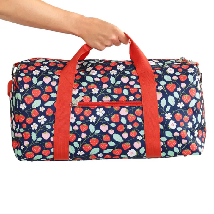 Kleine Reistassen|Handbagage Reistassen>A Little Lovely Company Sam Weekendbag strawberries