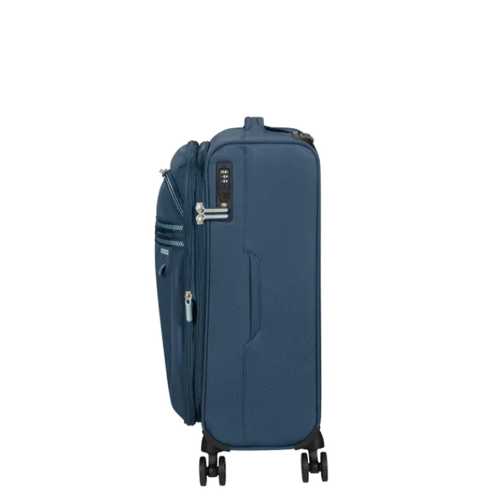 Transavia Trolleys|Handbagage Trolleys>American Tourister Aerospin Spinner S Exp indigo